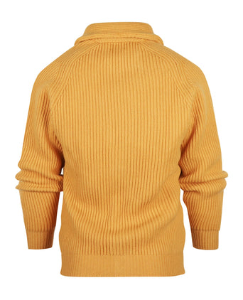 William Lockie Knoop Vest Sjaalkraag | Harvest Gold