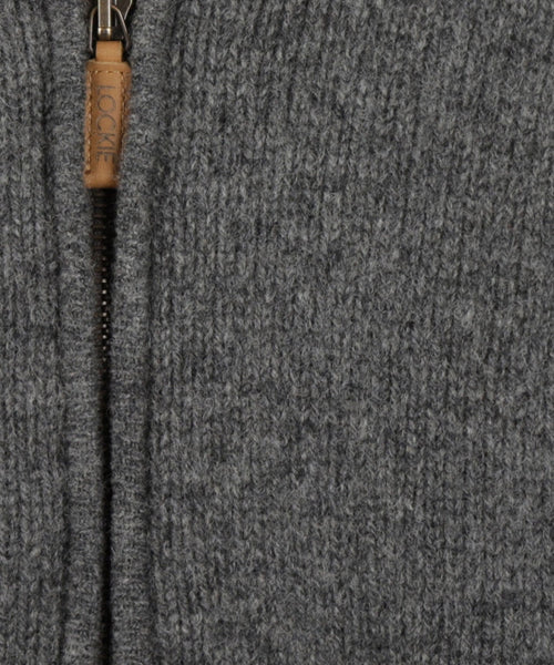 William Lockie Zip Vest Lambswool | Grey