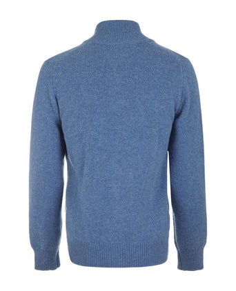 William Lockie Rits Vest Lamswol | Blauw