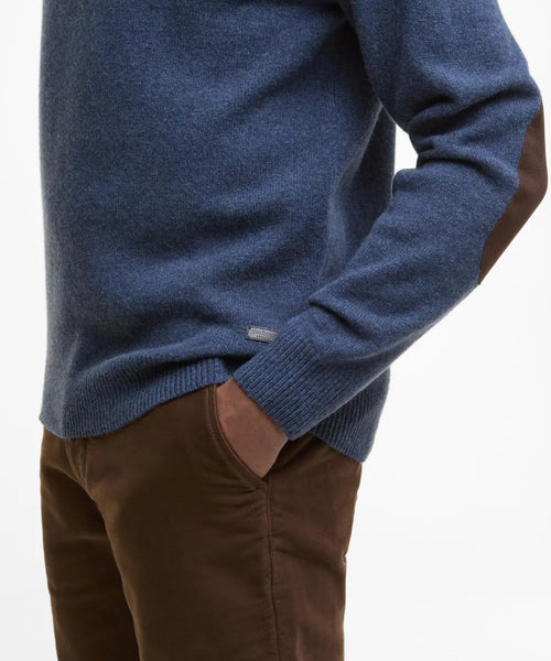 Pullover met rits en knoopsluiting | Blauw