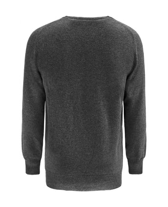 Pullover Lambswool round neck dutch fit | Charcoal