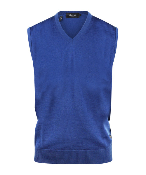 Maerz Slipover Merino Wool | Blue