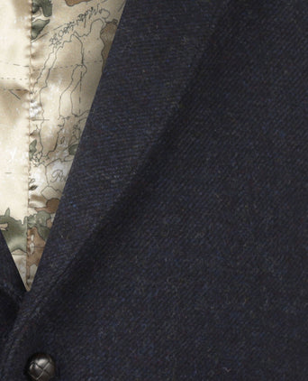 Iers Tweed Gilet | Navy Blauw