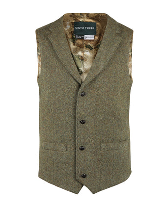 Irish Tweed Gilet | Green