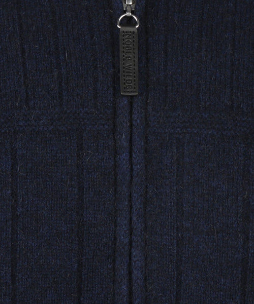 Noble Wilde Zip Vest Lancaster | Navy Blue