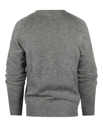 Pullover Lambswool round neck | Grey