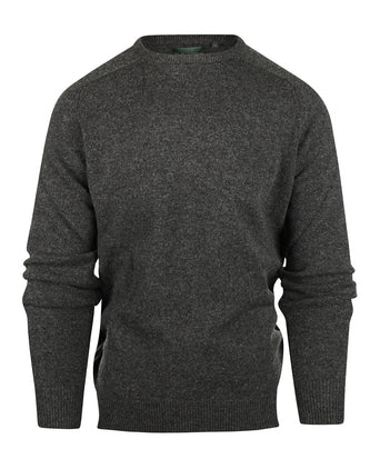 Pullover Lamswol ronde hals | Antraciet Grijs