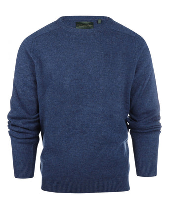 Pullover Lamswol ronde hals | Blauw