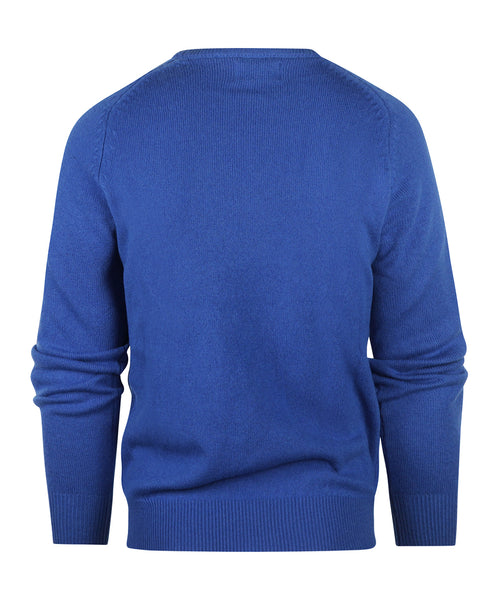 Pullover Lamswol ronde hals | Blauw