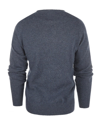 Pullover Lamswol ronde hals | Denim Blauw
