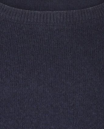 Pullover Lambswool round neck | Navy Blue