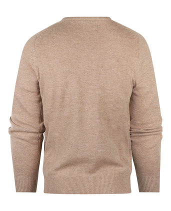 Pullover Lamswol ronde hals | Bruin