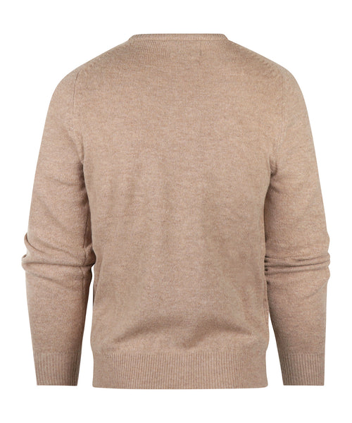 Pullover Lamswol ronde hals | Bruin