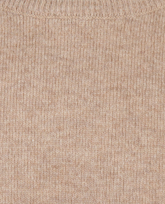 Pullover Lambswool round neck | Brown