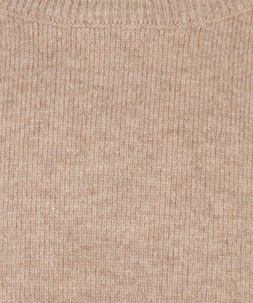 Pullover Lamswol ronde hals | Bruin
