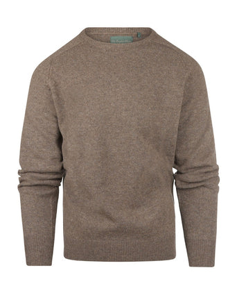 Pullover Lamswol ronde hals | Bruin