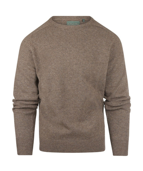 Pullover Lambswool round neck | Brown