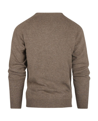 Pullover Lambswool round neck | Brown