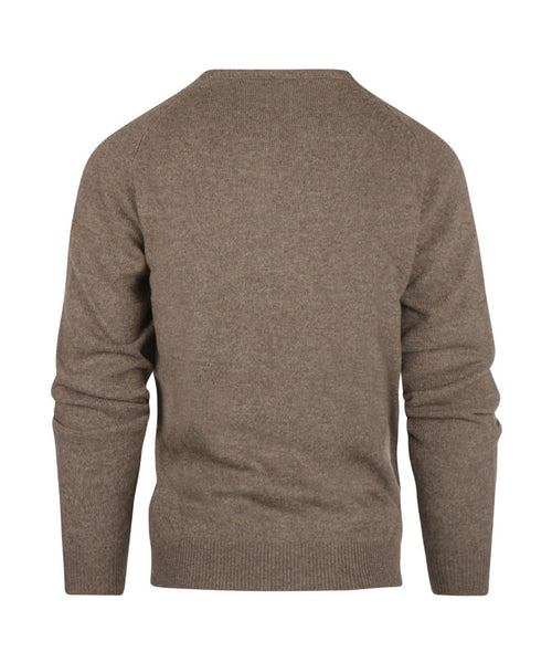 Pullover Lambswool round neck | Brown