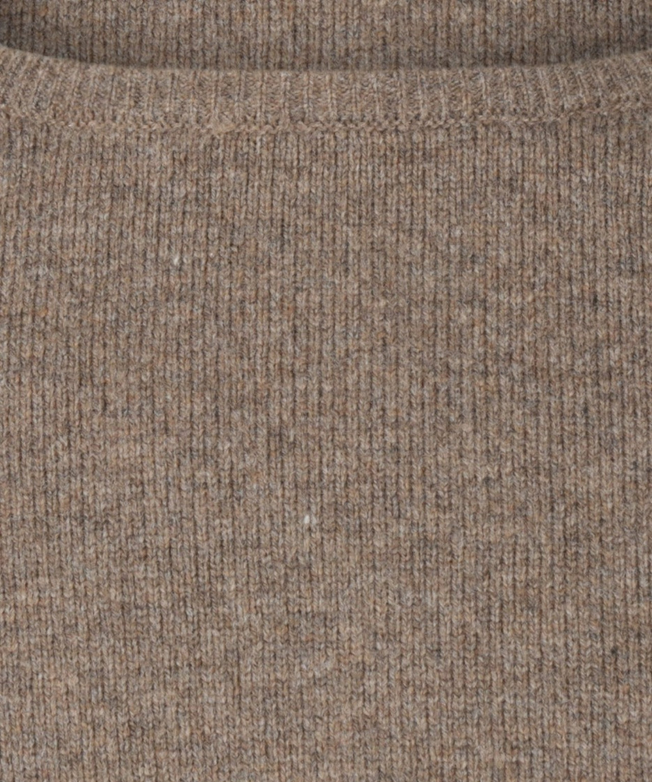 Pullover Lambswool round neck | Brown