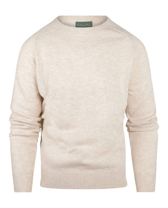 Pullover Lambswool round neck | Brown