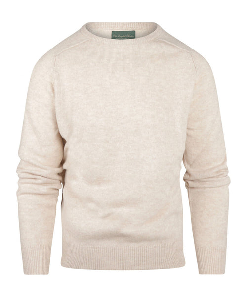 Pullover Lamswol ronde hals | Bruin