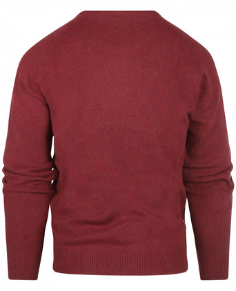 Pullover Lamswol ronde hals | Rood