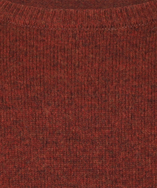 Pullover Lambswool round neck | Red