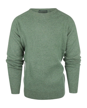 Pullover Lambswool round neck | Green