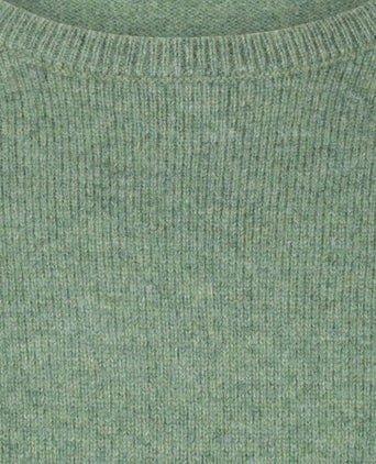 Pullover Lambswool round neck | Green