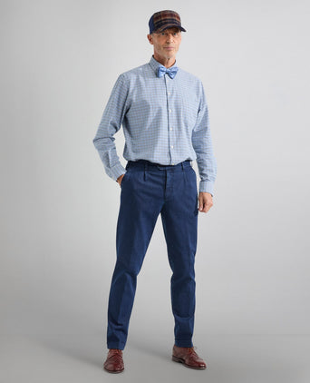 Cotton Shirt Button Down Regular Fit | Blue