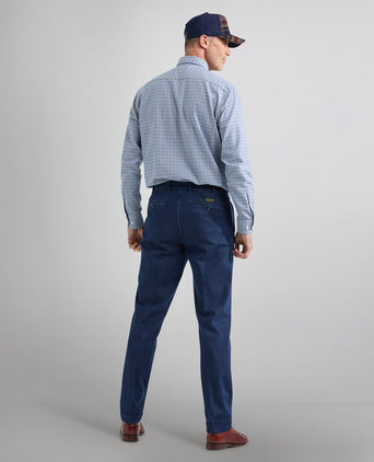 Cotton Shirt Button Down Regular Fit | Blue