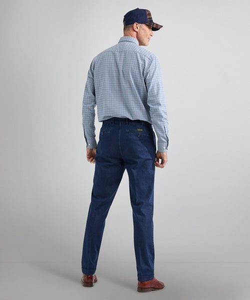 Cotton Shirt Button Down Regular Fit | Blue