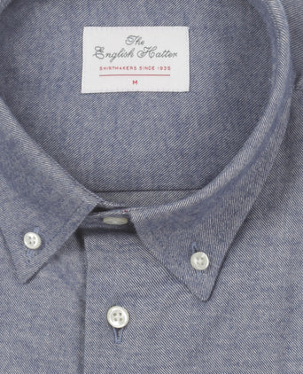 Cotton Shirt Button Down Regular Fit | Blue
