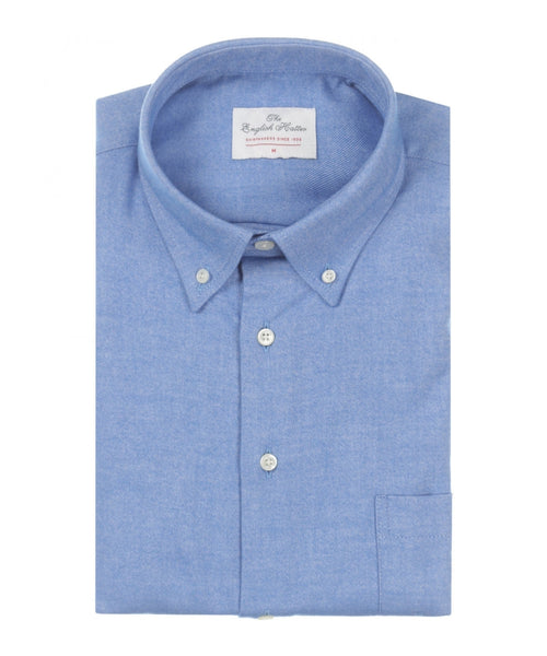Cotton Shirt Button Down Regular Fit | Blue