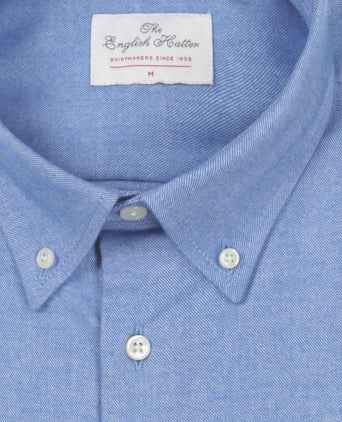 Cotton Shirt Button Down Regular Fit | Blue