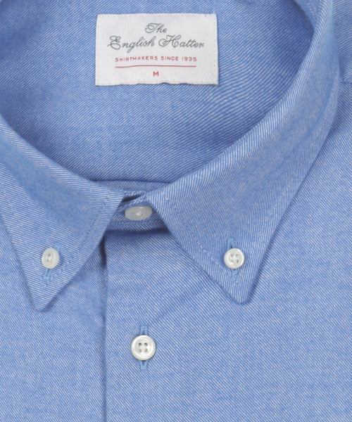 Cotton Shirt Button Down Regular Fit | Blue