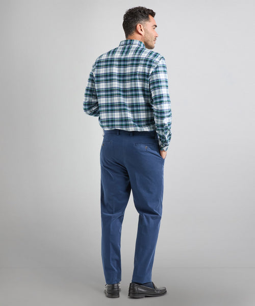 Cotton Shirt Button Down Regular Fit | Blue