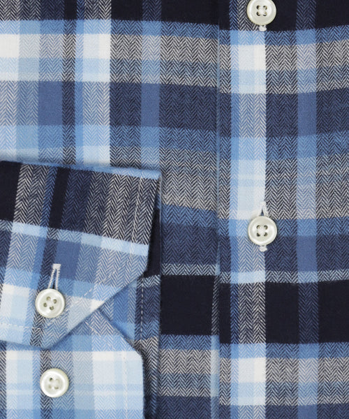 Katoenen Overhemd Button Down Regular Fit | Blauw