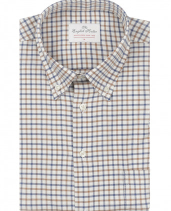 Katoenen Overhemd Button Down Regular Fit | Bruin