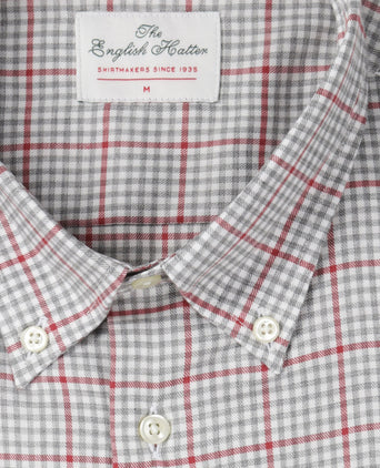 Cotton Shirt Button Down Regular Fit | Brown