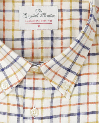 Cotton Shirt Button Down Regular Fit | Brown