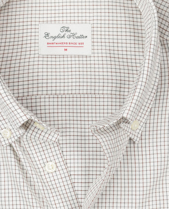 Cotton Shirt Button Down Regular Fit | Brown