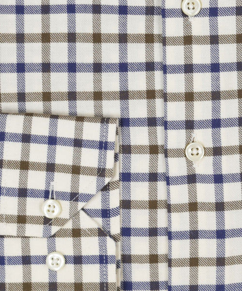 Katoenen Overhemd Button Down Regular Fit | Bruin
