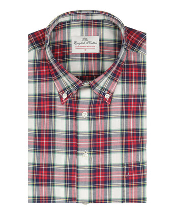 Katoenen Overhemd Button Down Regular Fit | Rood