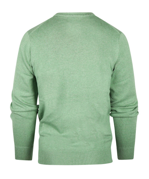 Cotton v-neck sweater | Green