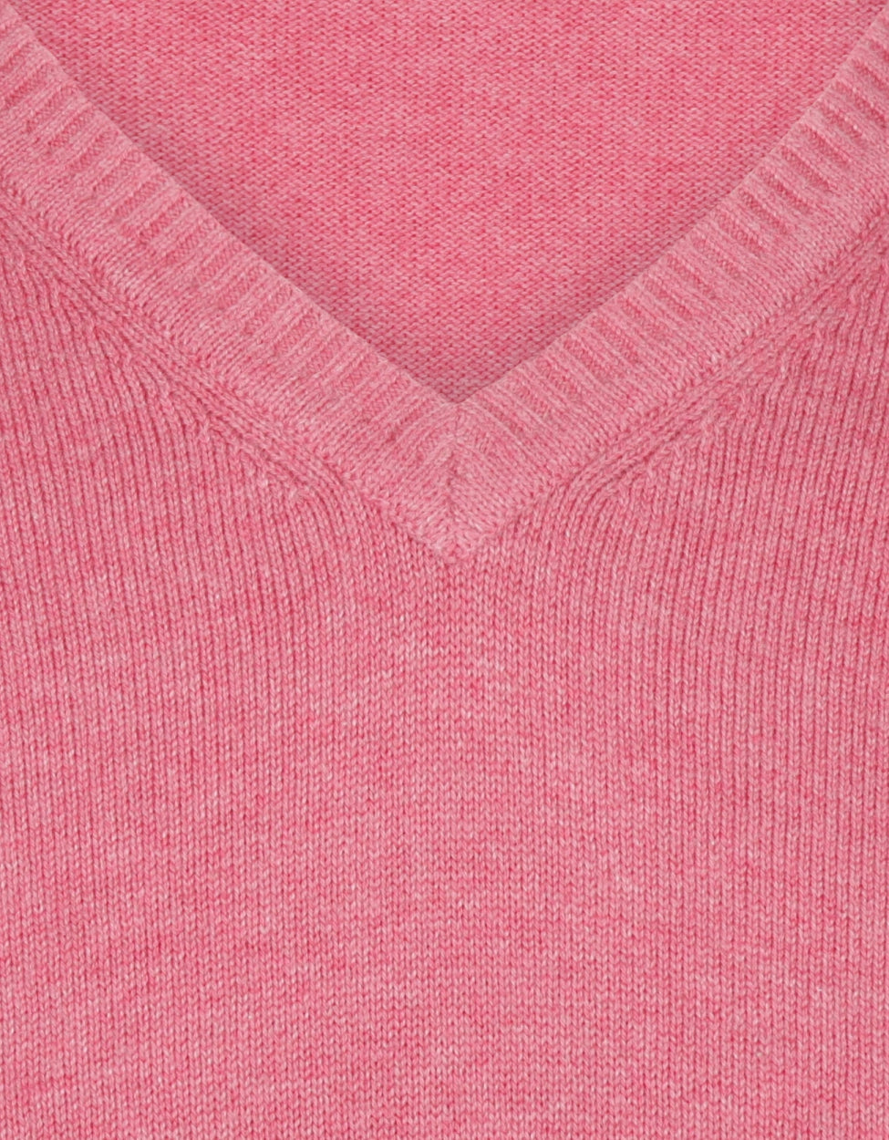 Baumwollpullover mit V-Ausschnitt | Rosa