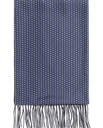 Scarf Silk and Lambswool spots | Blue
