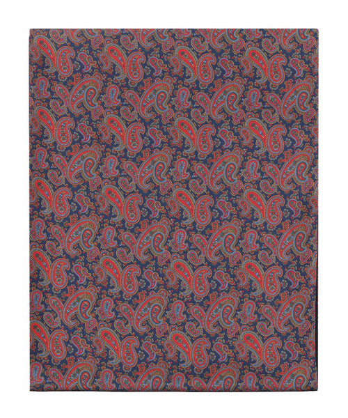 Zijden sjaal met wollen tegenvoering | Blauw