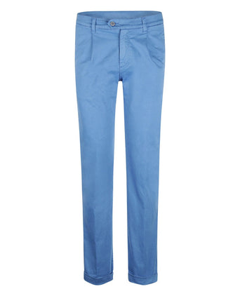 Boston Trousers Pleated and Turn-up | Blue